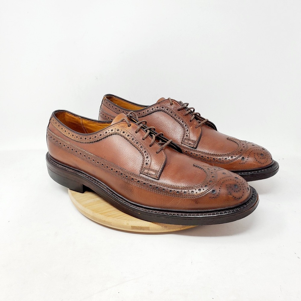 Keith Highlander Shoes Mens 10 Brown‎ Leather Wingtip Longwing Full Brogue Derby
